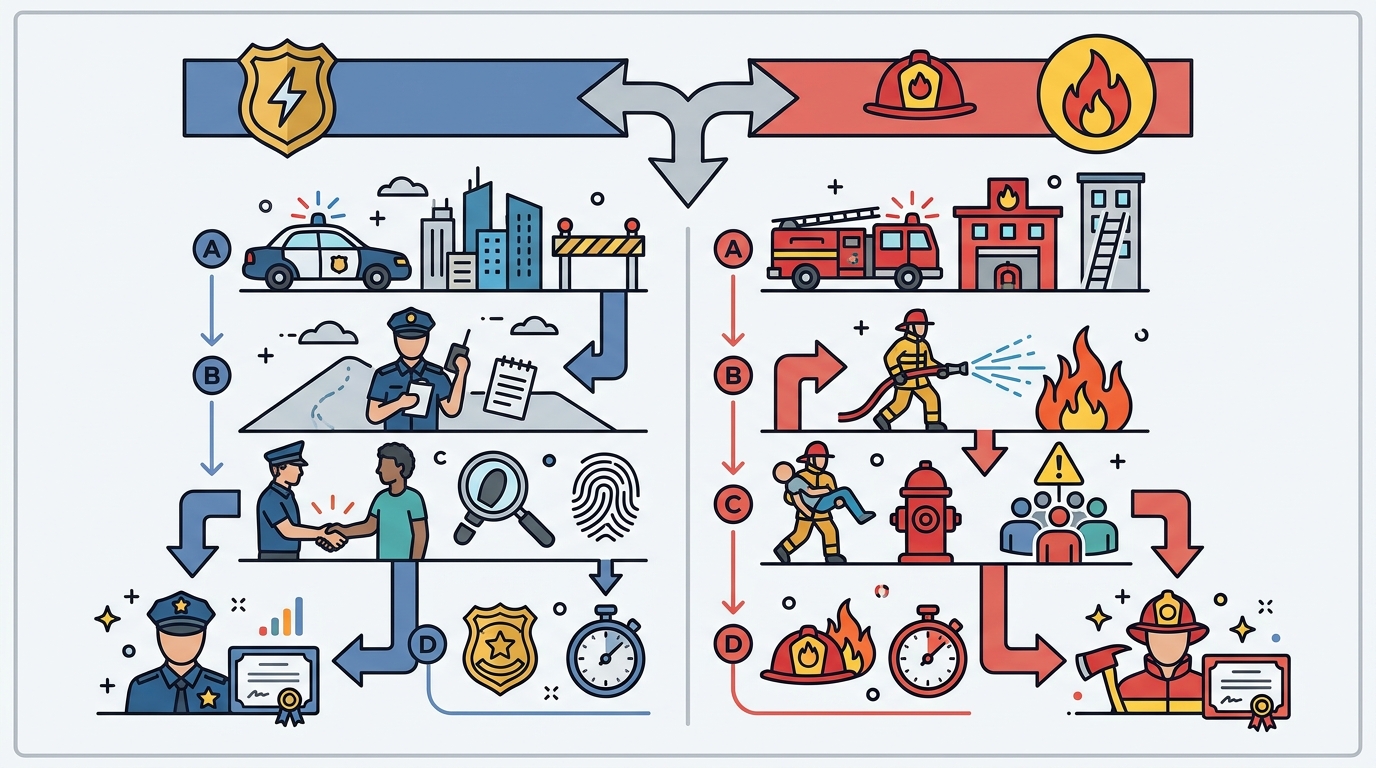 Featured image for "Police Officer vs Firefighter: Which Career Fits You"