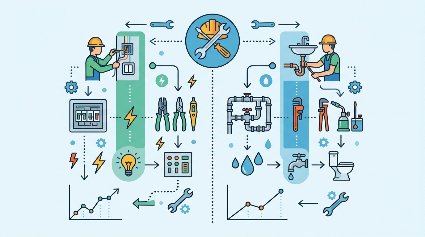 Featured image for "Electrician vs Plumber: Which Career Fits You"